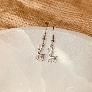 Silver Deer Earrings